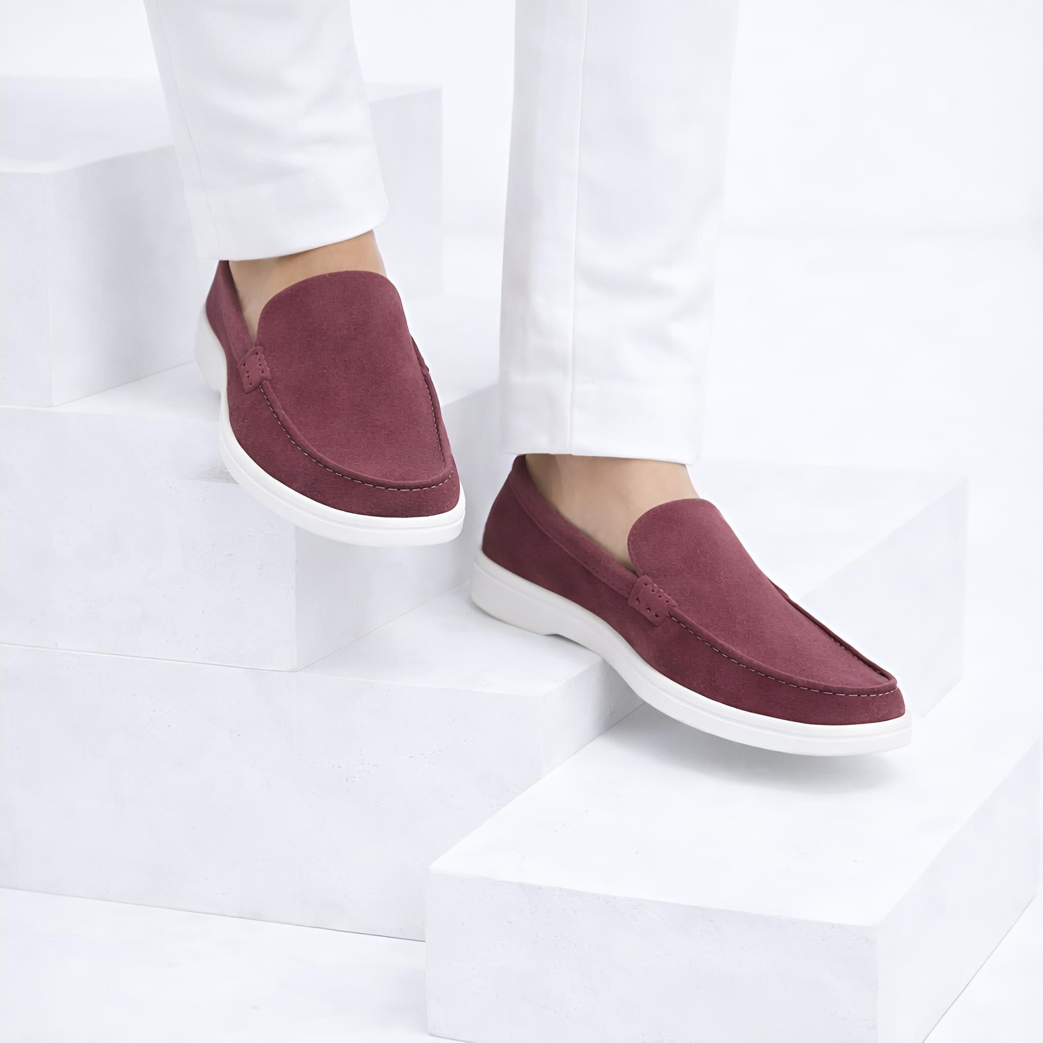 Monaco Suede Loafer ( Vintage Mauve ) - 100% Pure Suede Leather