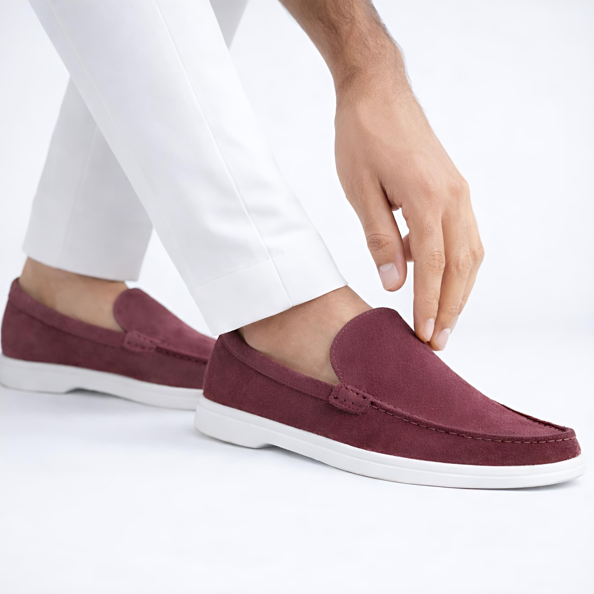 Monaco Suede Loafer ( Vintage Mauve ) - 100% Pure Suede Leather
