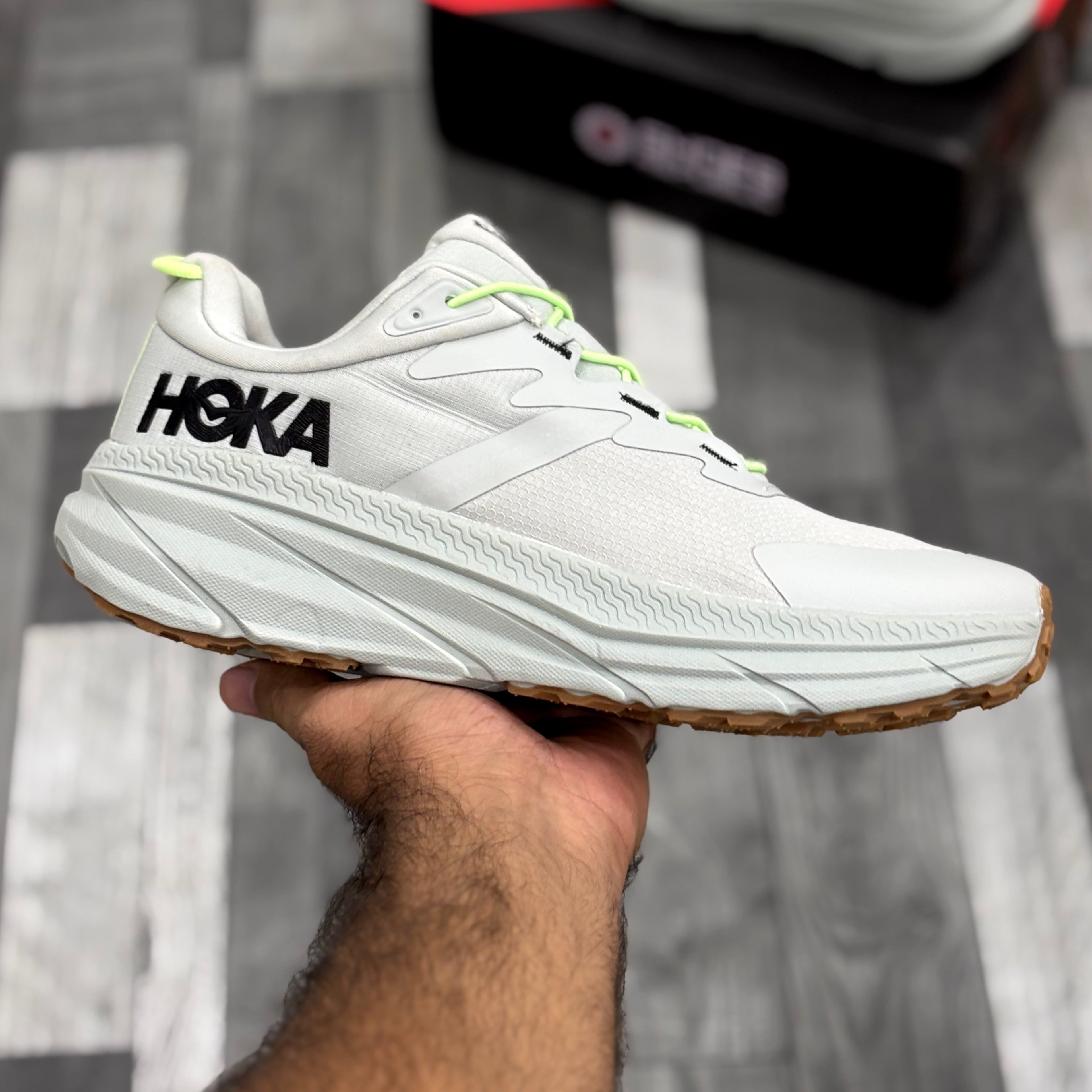 Hoka Transport (Harbor Mist Lime Glow)