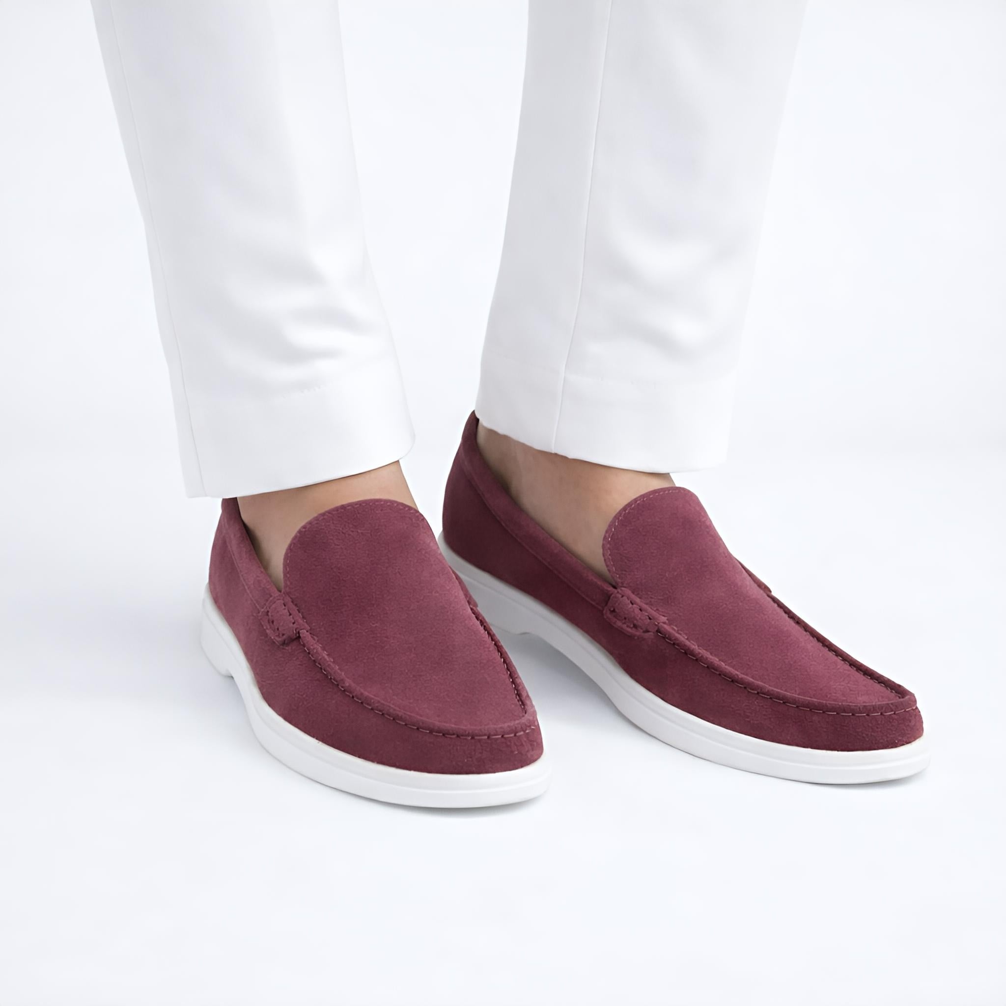 Monaco Suede Loafer ( Vintage Mauve ) - 100% Pure Suede Leather