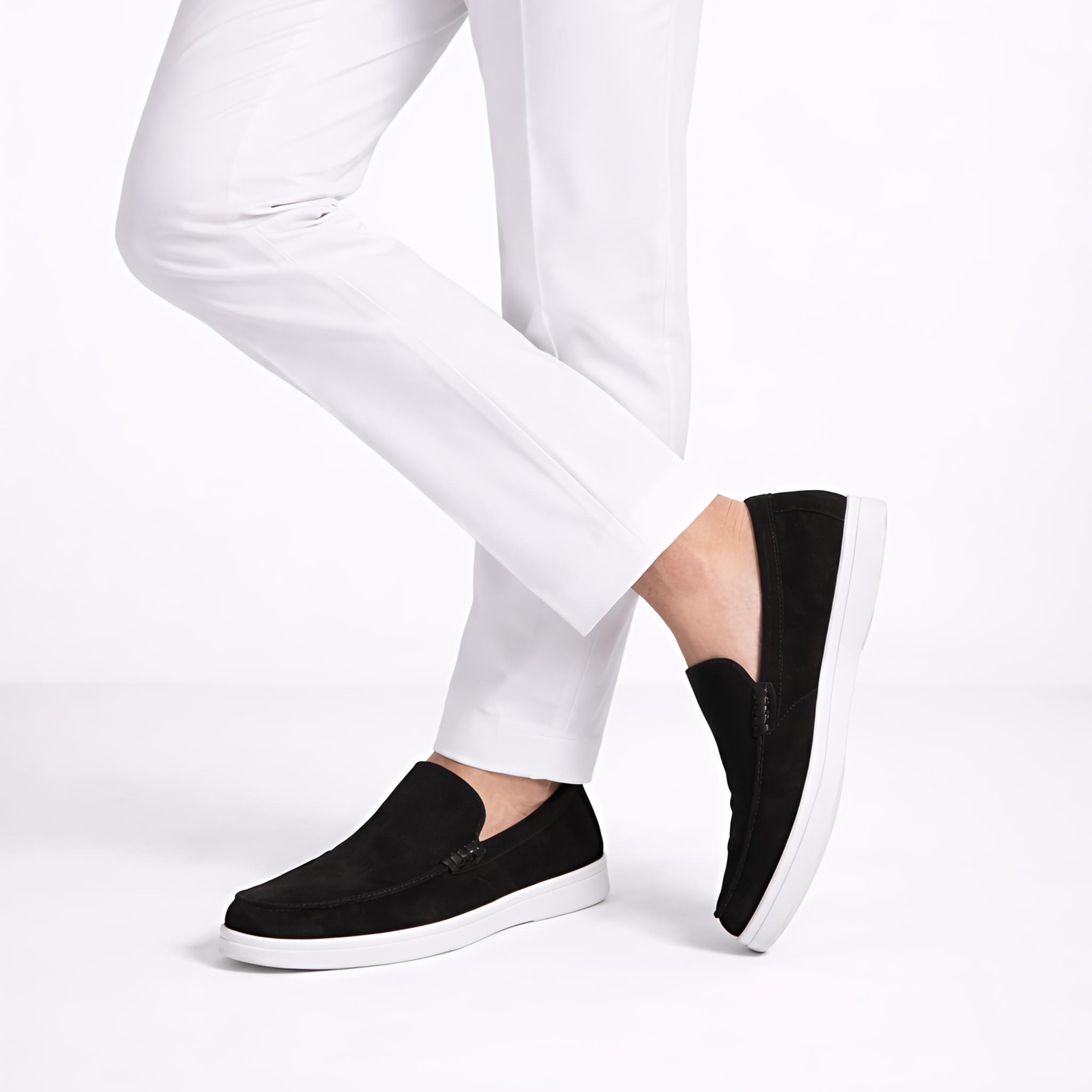 Suede Loafer Black- 100% Pure Suede Leather