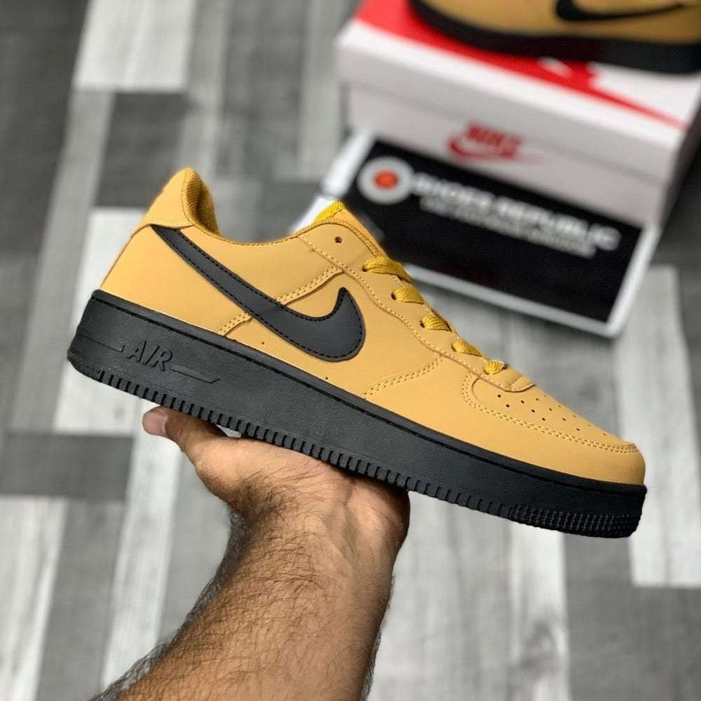 AF-1 Anthracite & Camel - Classic Two-Tone - ShoesRepublic