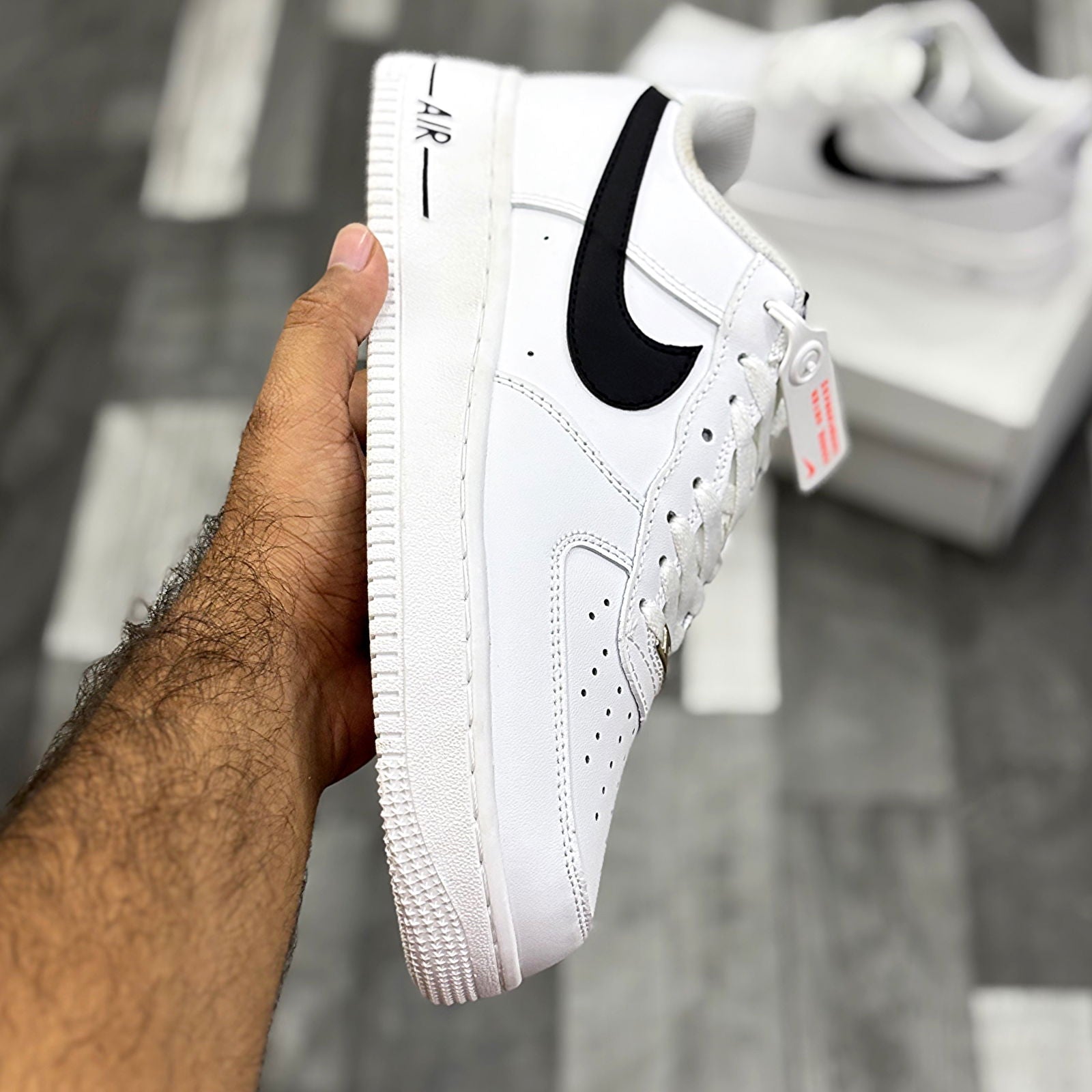 AF-1 White Black Swoosh Premium Batch - ShoesRepublic