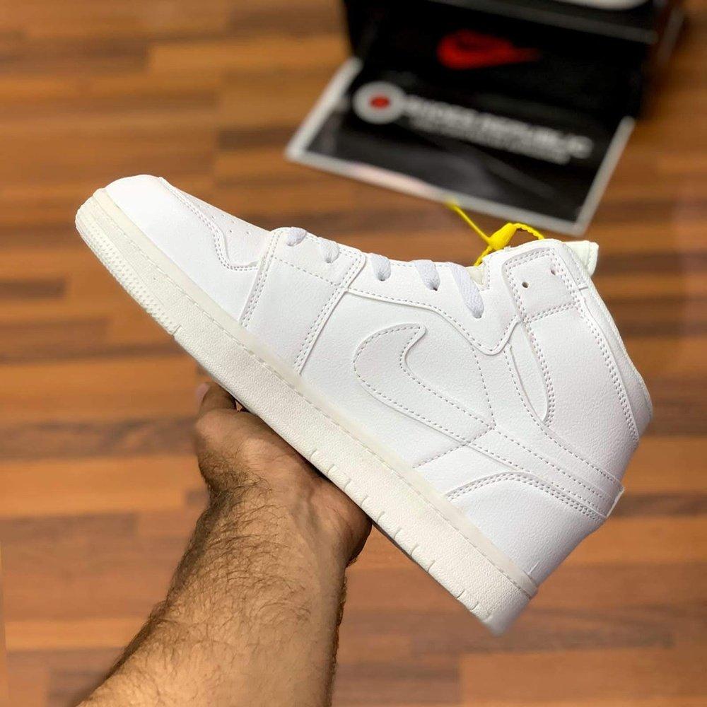 AJ-1 High All White - Men's Classic Sneakers - ShoesRepublic