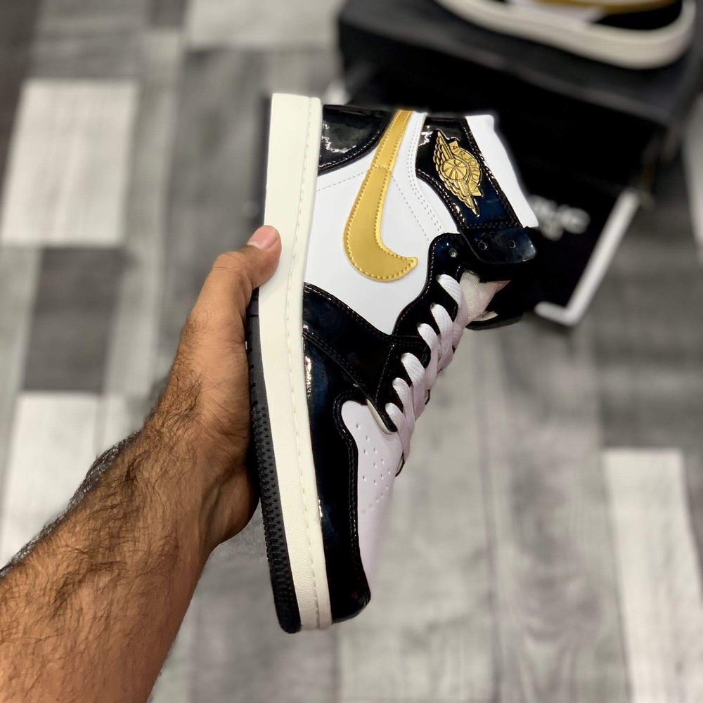 AJ-1 High Patent Black | Classic Style, Shiny Finish - ShoesRepublic