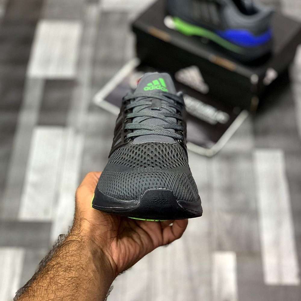 Adii Ulltrabouncce Running (Charcoal-Neon) - ShoesRepublic