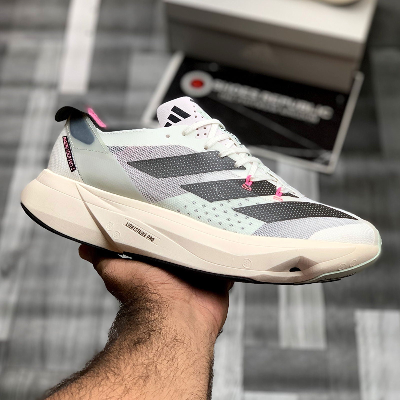 Adiizero Adios Pro 3 (Grey) Ultra lightweight Premium Batch - ShoesRepublic
