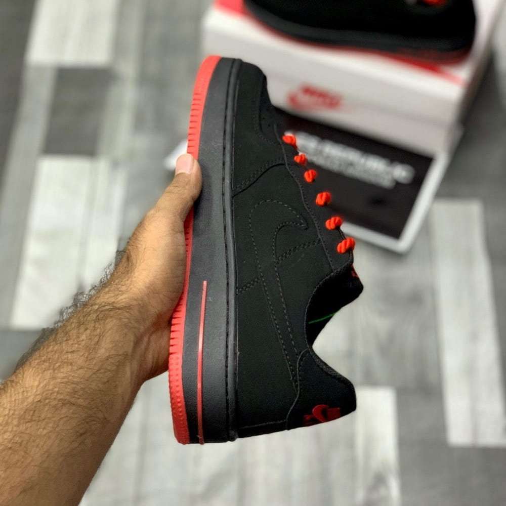 Air Force 1 Red Rope Laces | Bold Statement Sneaker - ShoesRepublic