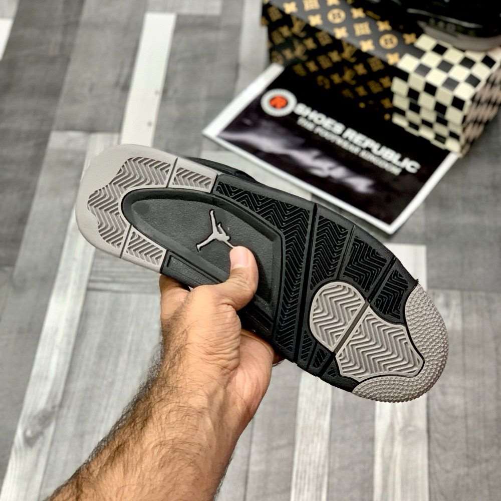 Air Jordan 4 Custom Lo-Vi (All Black) | Unique Black Design - ShoesRepublic