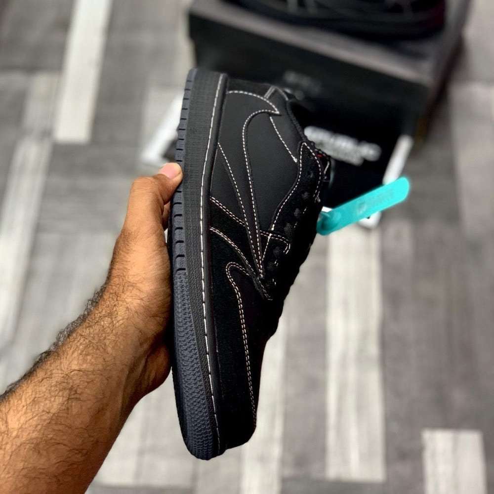 Aj-1 Lows x Traviis Scottt (Black Phantom) AAA Version - ShoesRepublic