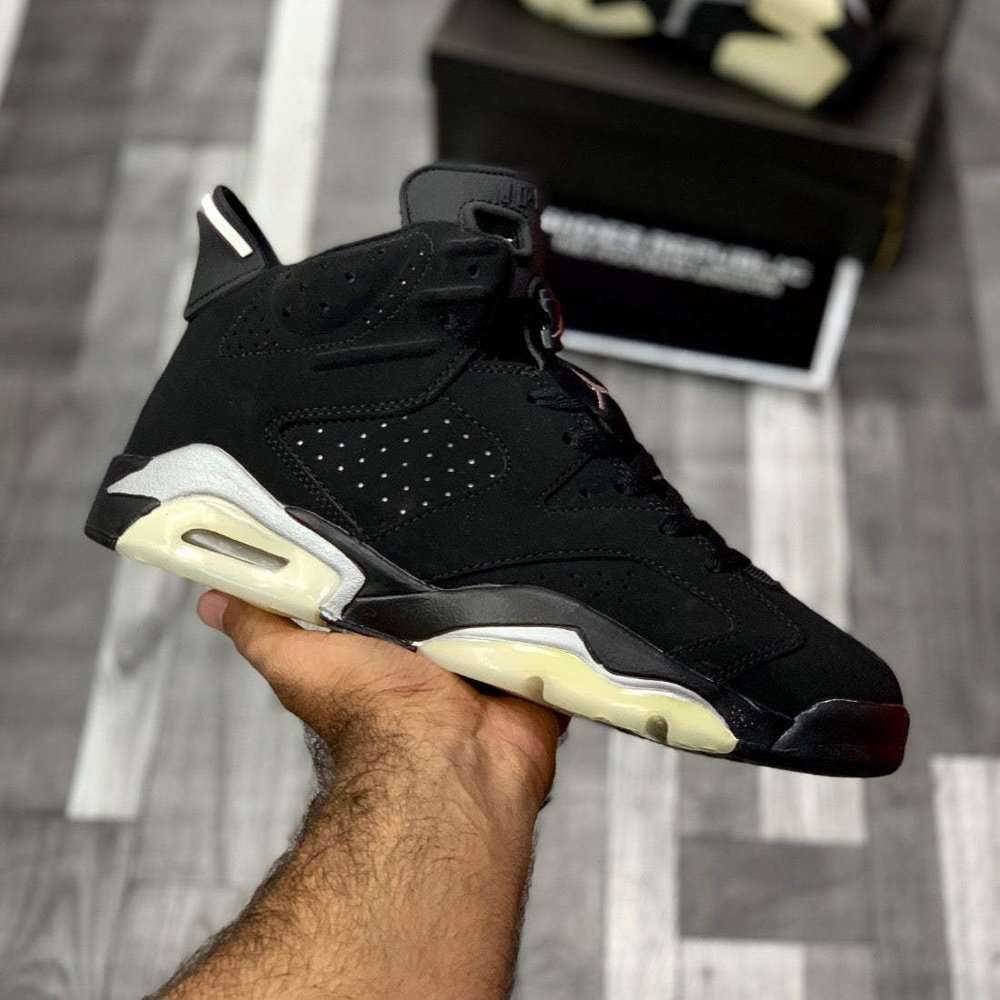 Aj-6 (Chrrome Black Metallic) Premium Batch - ShoesRepublic