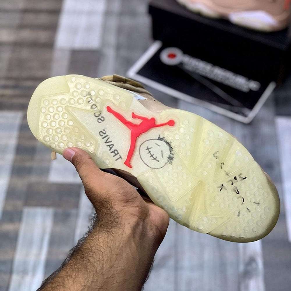 Aj-6 x Traviiis (Briitish Khakki) Premium Batch - ShoesRepublic
