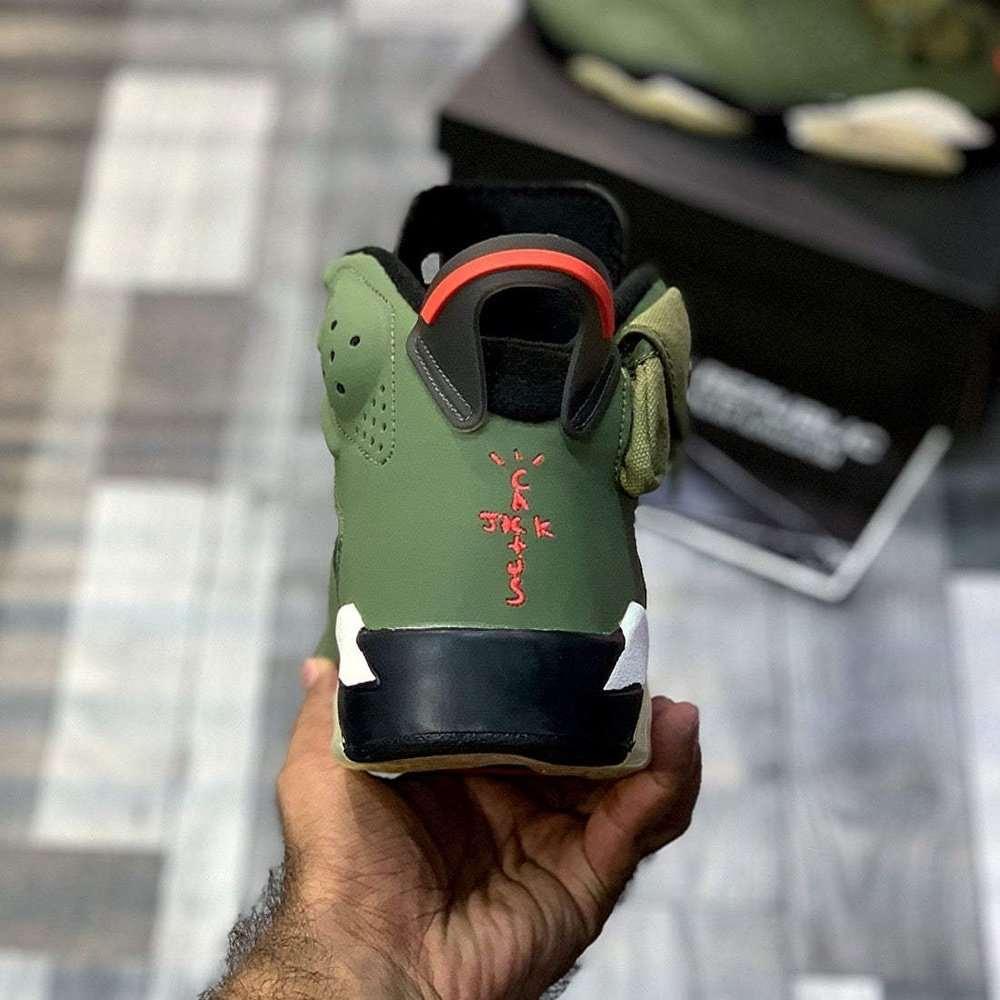 Aj-6 x Traviiis (Medium Oliive) Premium Batch - ShoesRepublic