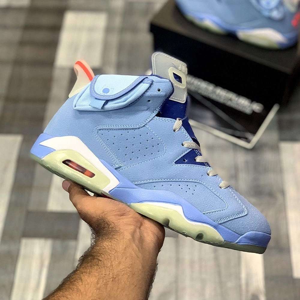 Aj-6 x Traviiis (Uniiversity Bluee) Premium Batch - ShoesRepublic