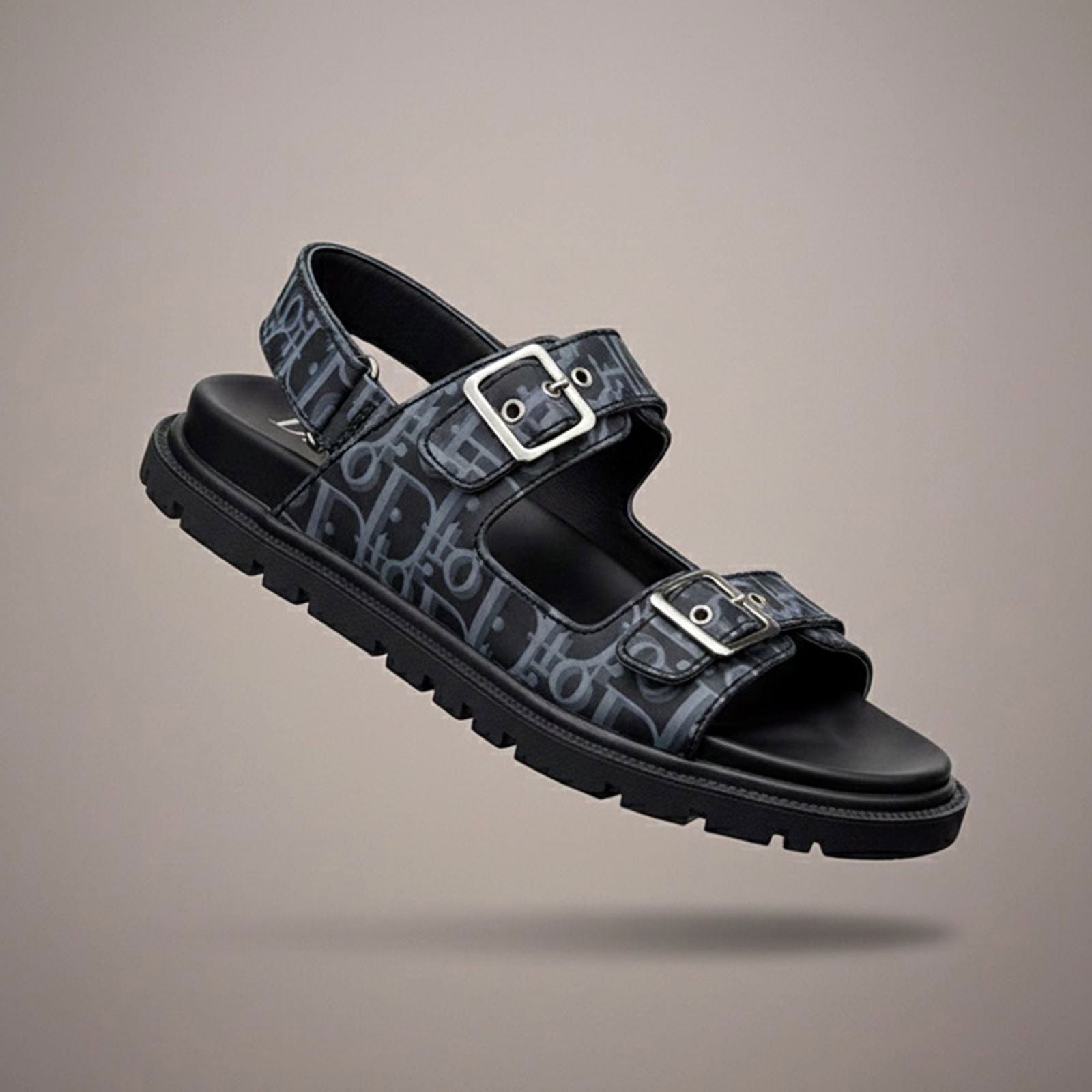 Aqua Obligue Sandals Navy - ShoesRepublic