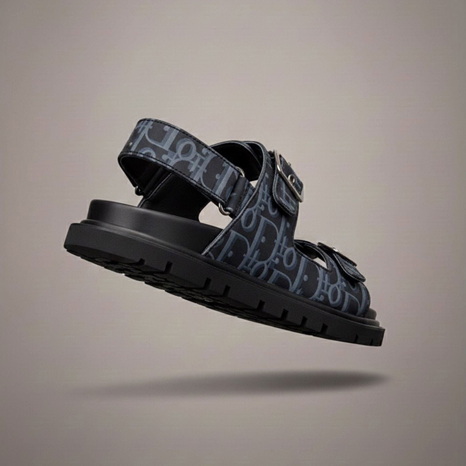 Aqua Obligue Sandals Navy - ShoesRepublic