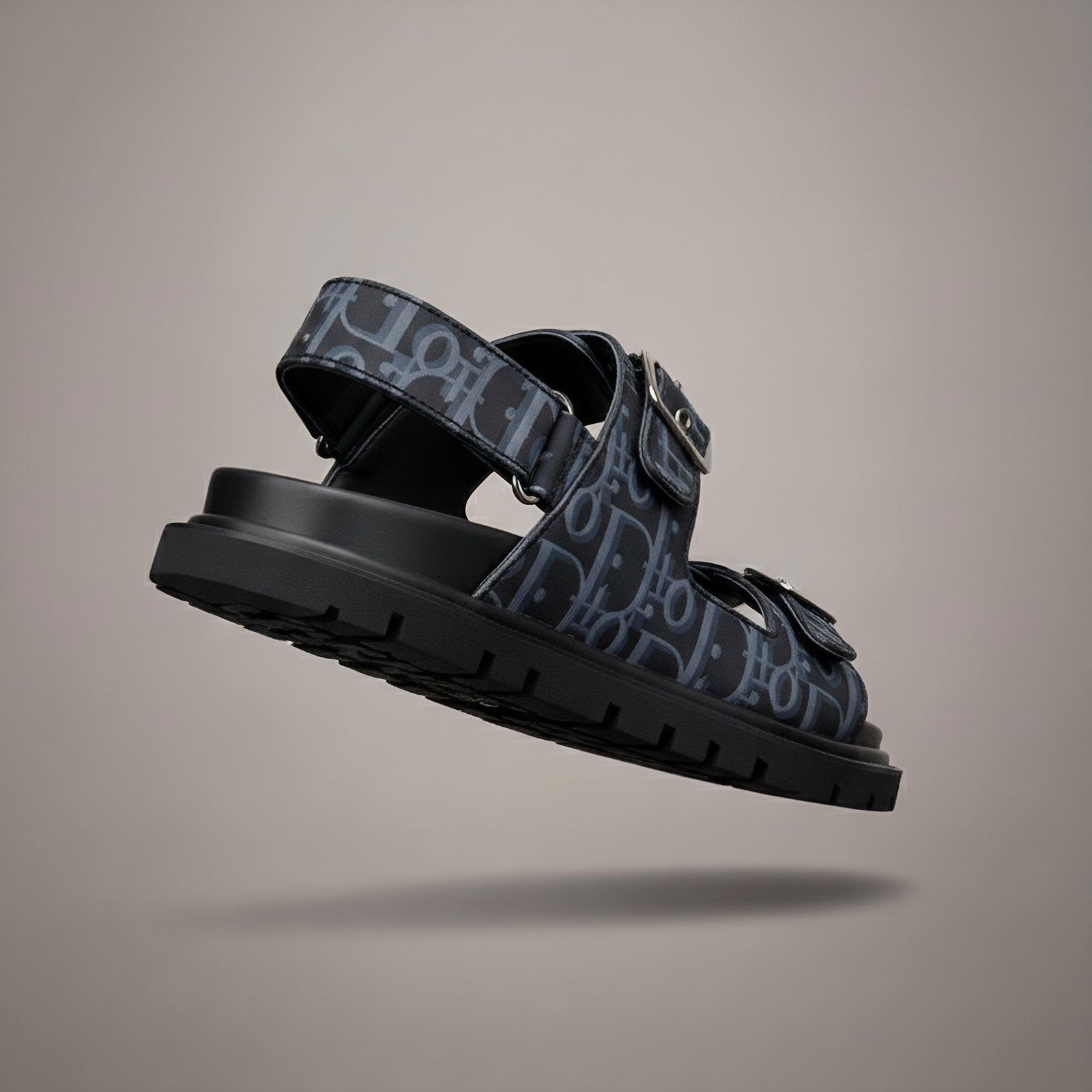 Aqua Obligue Sandals Navy - ShoesRepublic