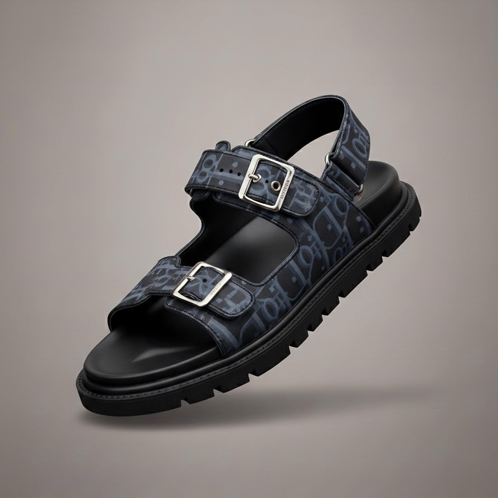 Aqua Obligue Sandals Navy - ShoesRepublic