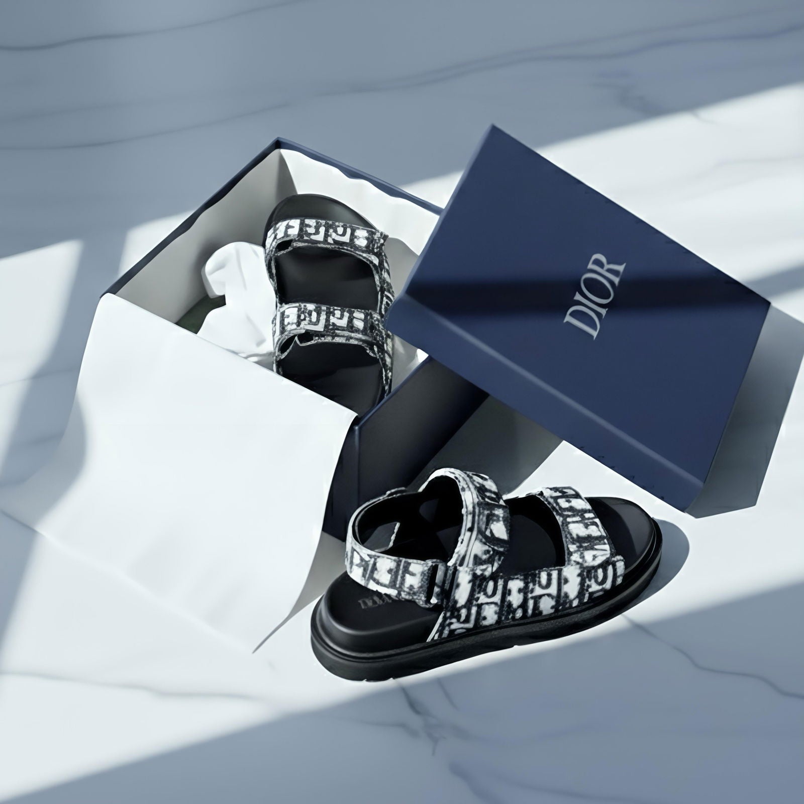 Aqua Obligue Sandals White - ShoesRepublic