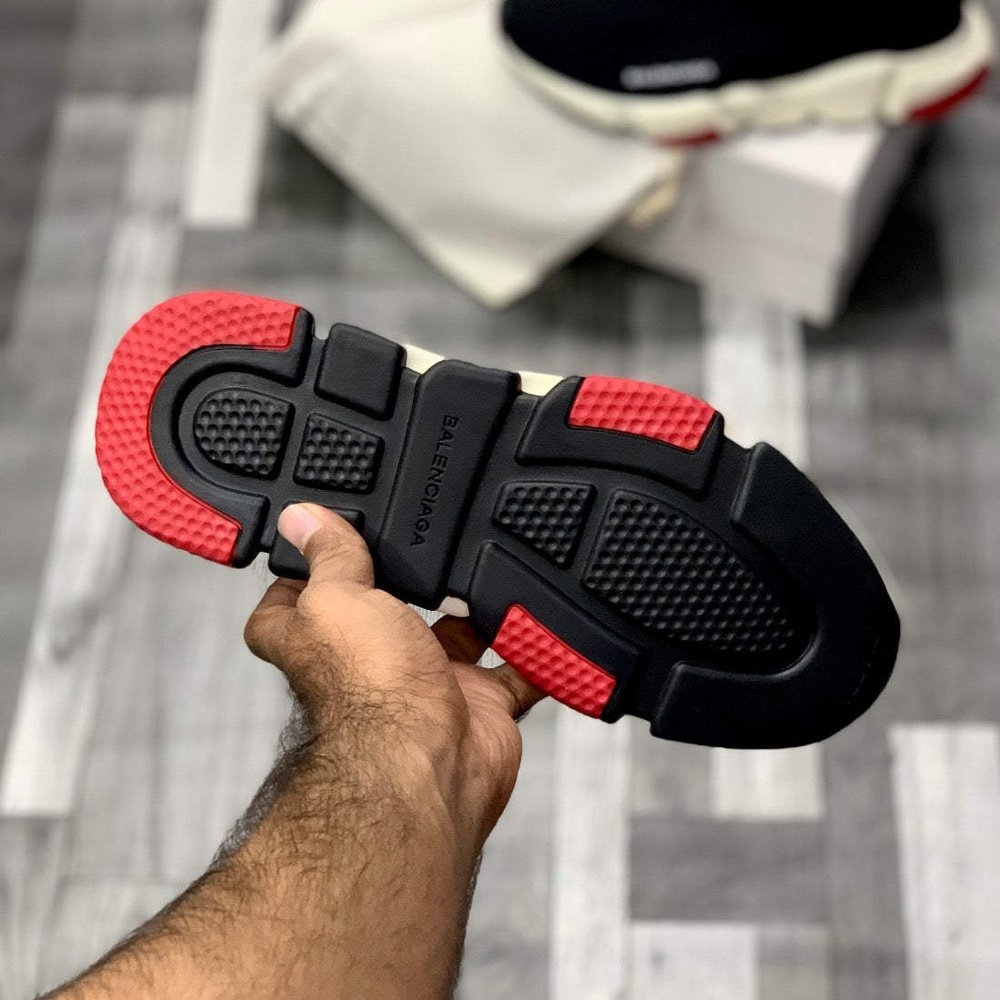 Balenciaga Speed Trainers (Bred) | Black & Red Colorway - ShoesRepublic