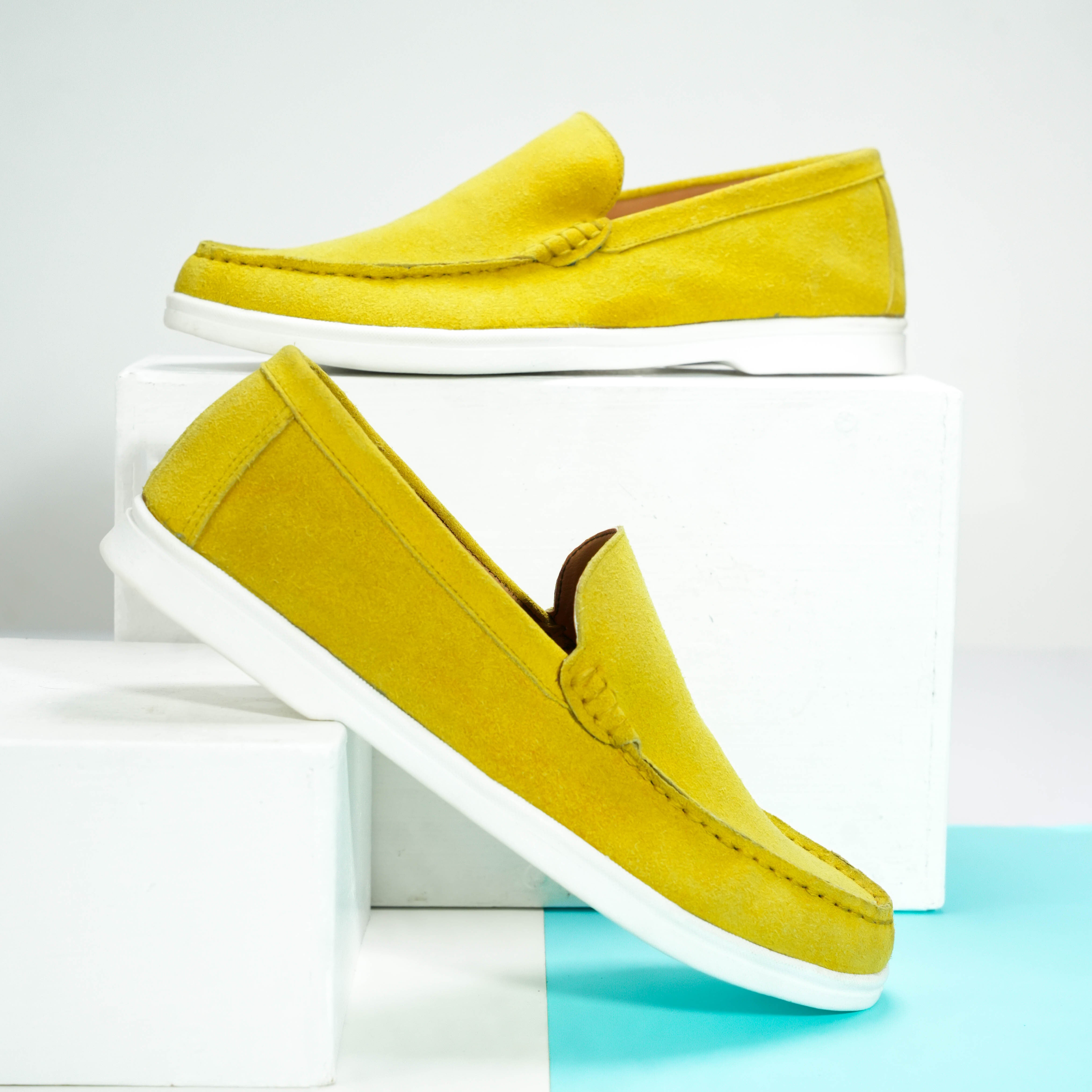 Suede Loafer Solar Bloom- 100% Pure Suede Leather