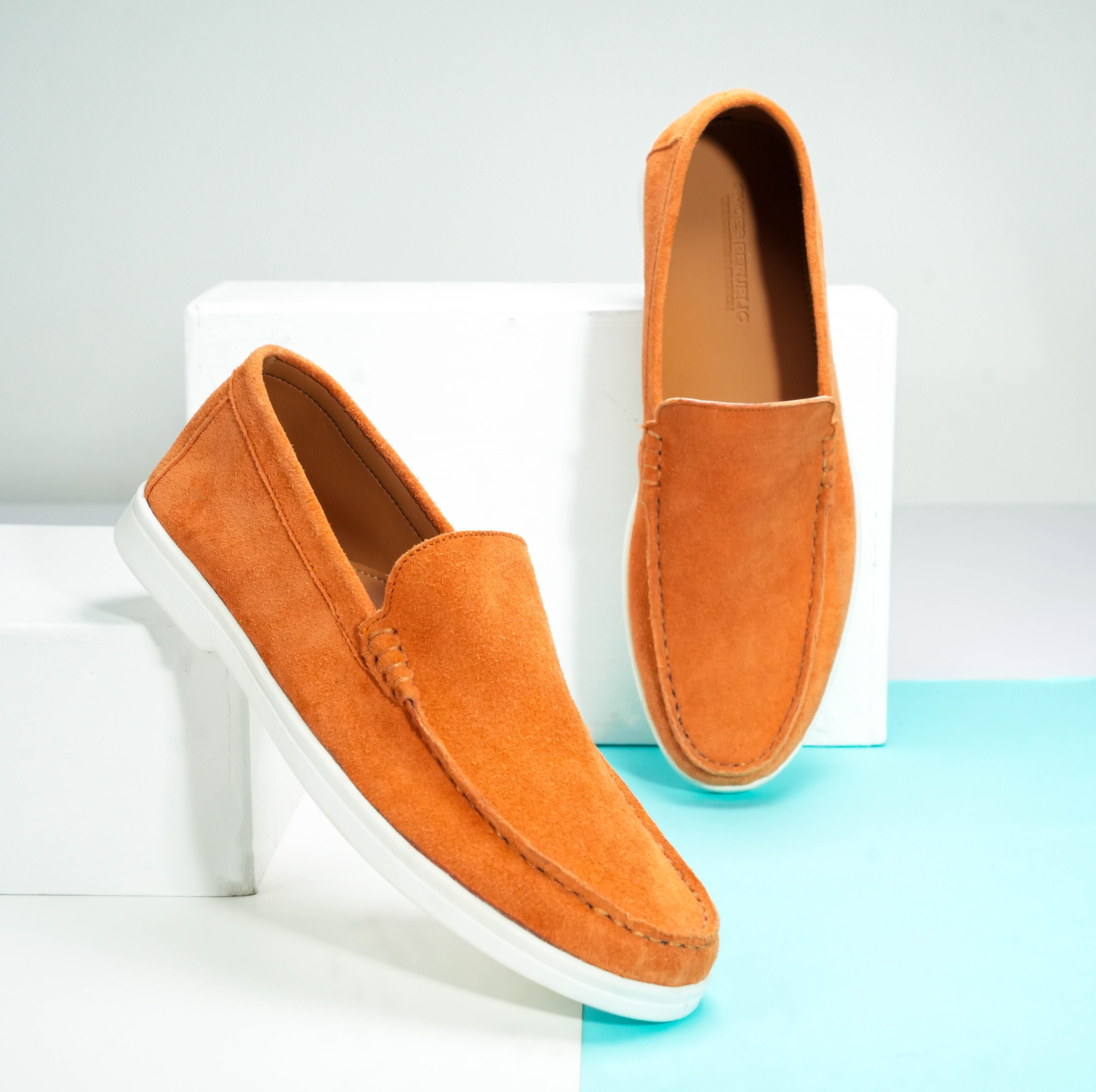 Suede Loafer Cosmic Flame- 100% Pure Suede Leather