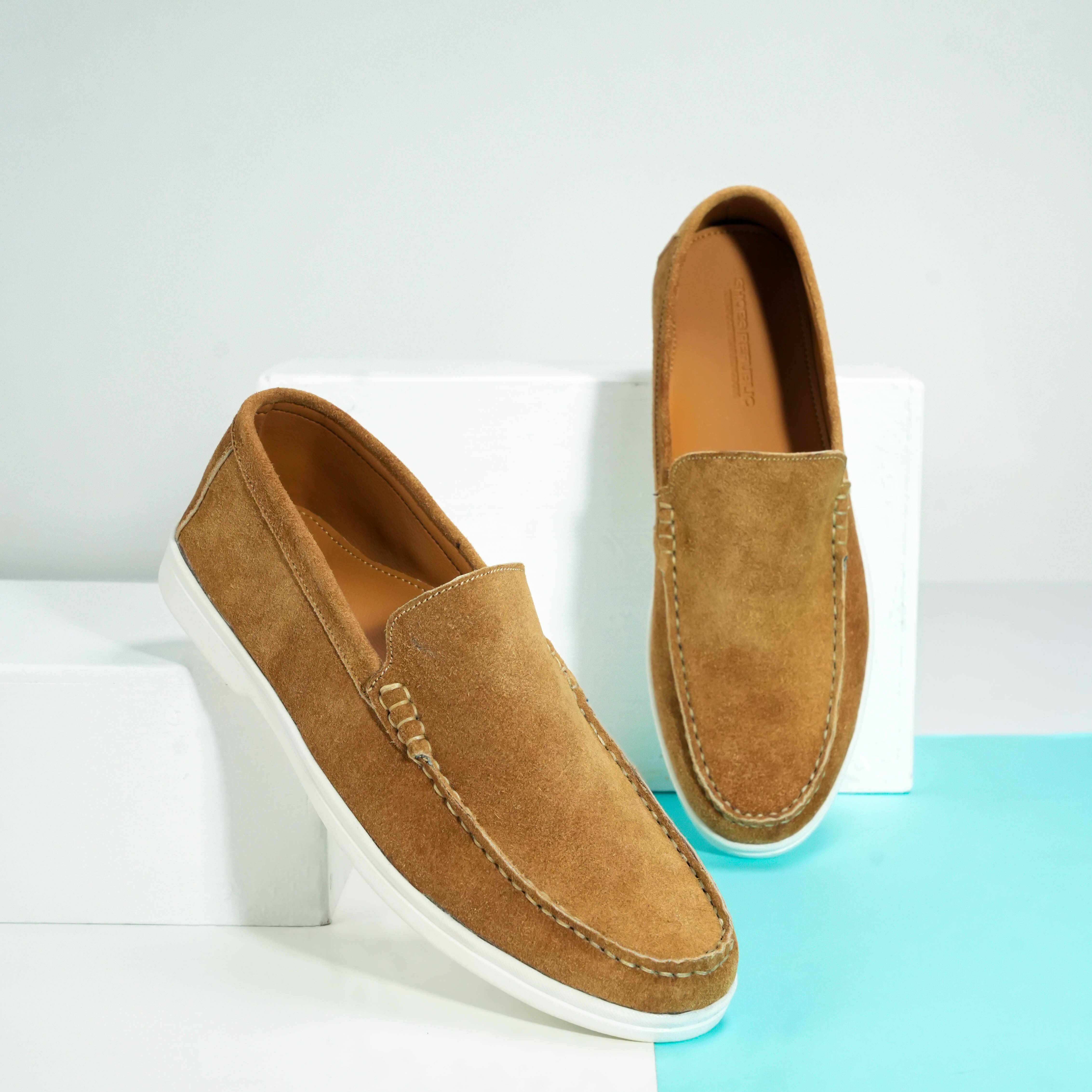 Suede Loafer Earth- 100% Pure Suede Leather
