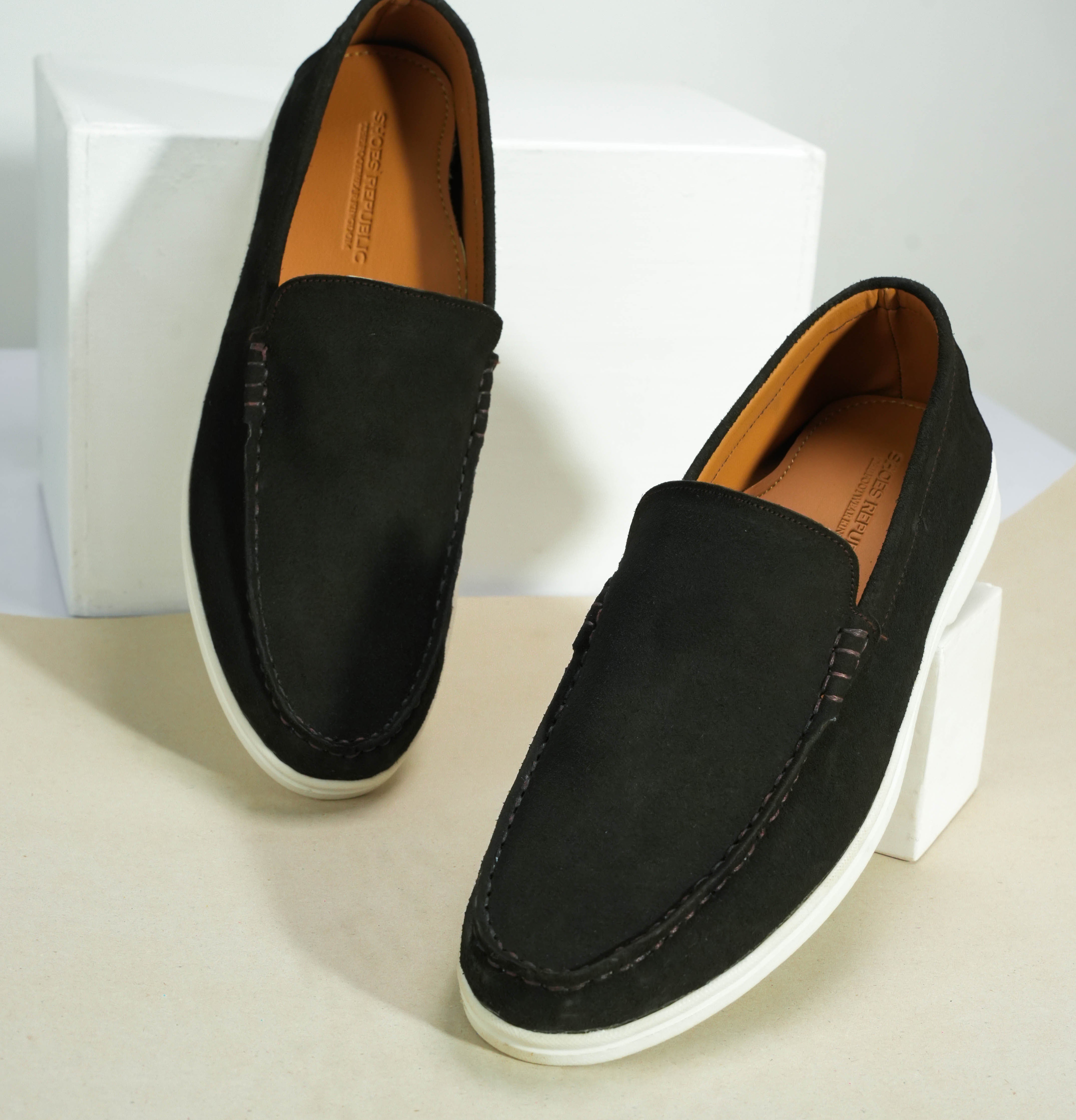 Suede Loafer Dark Cocoa- 100% Pure Suede Leather