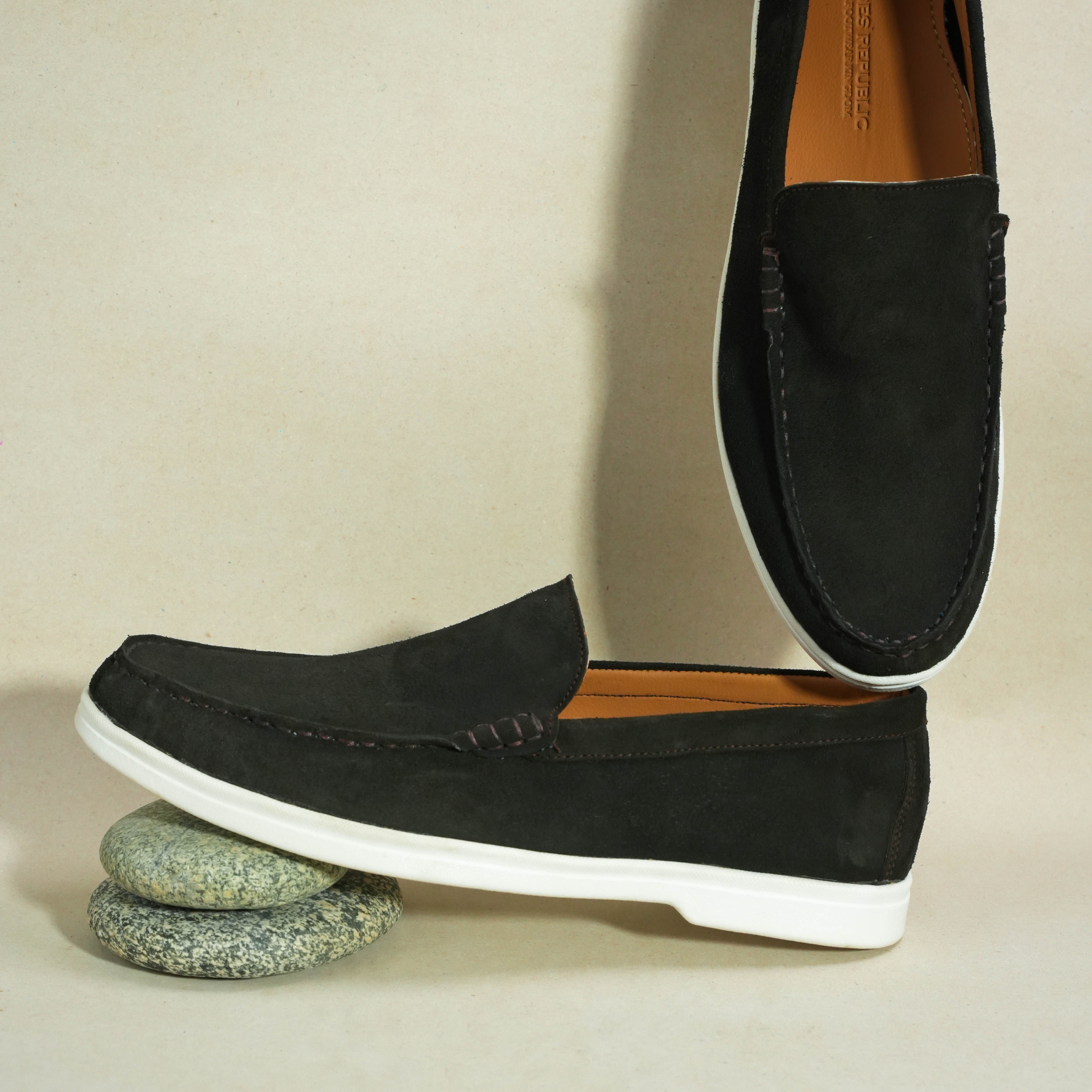 Suede Loafer Dark Cocoa- 100% Pure Suede Leather