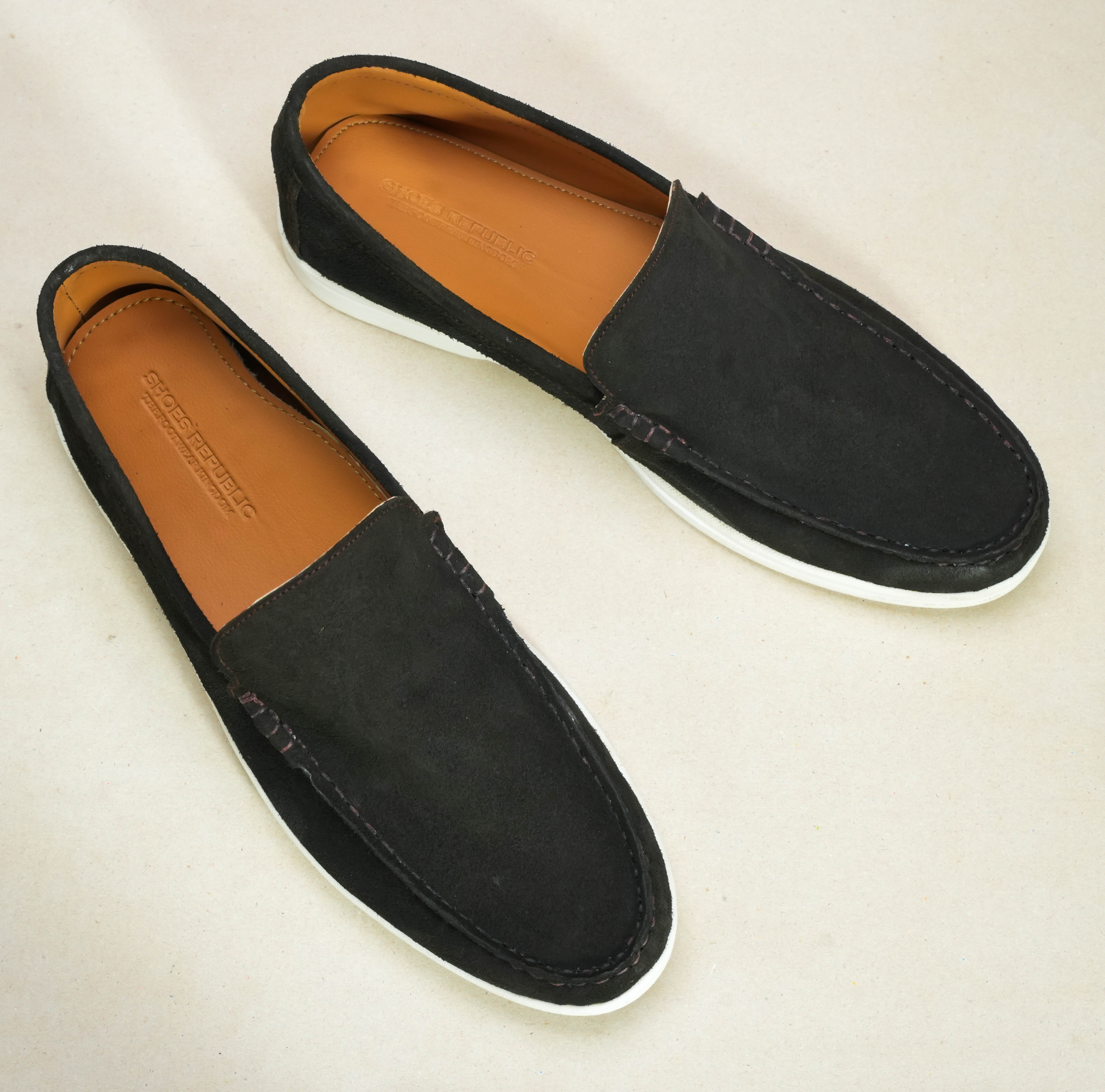 Suede Loafer Dark Cocoa- 100% Pure Suede Leather