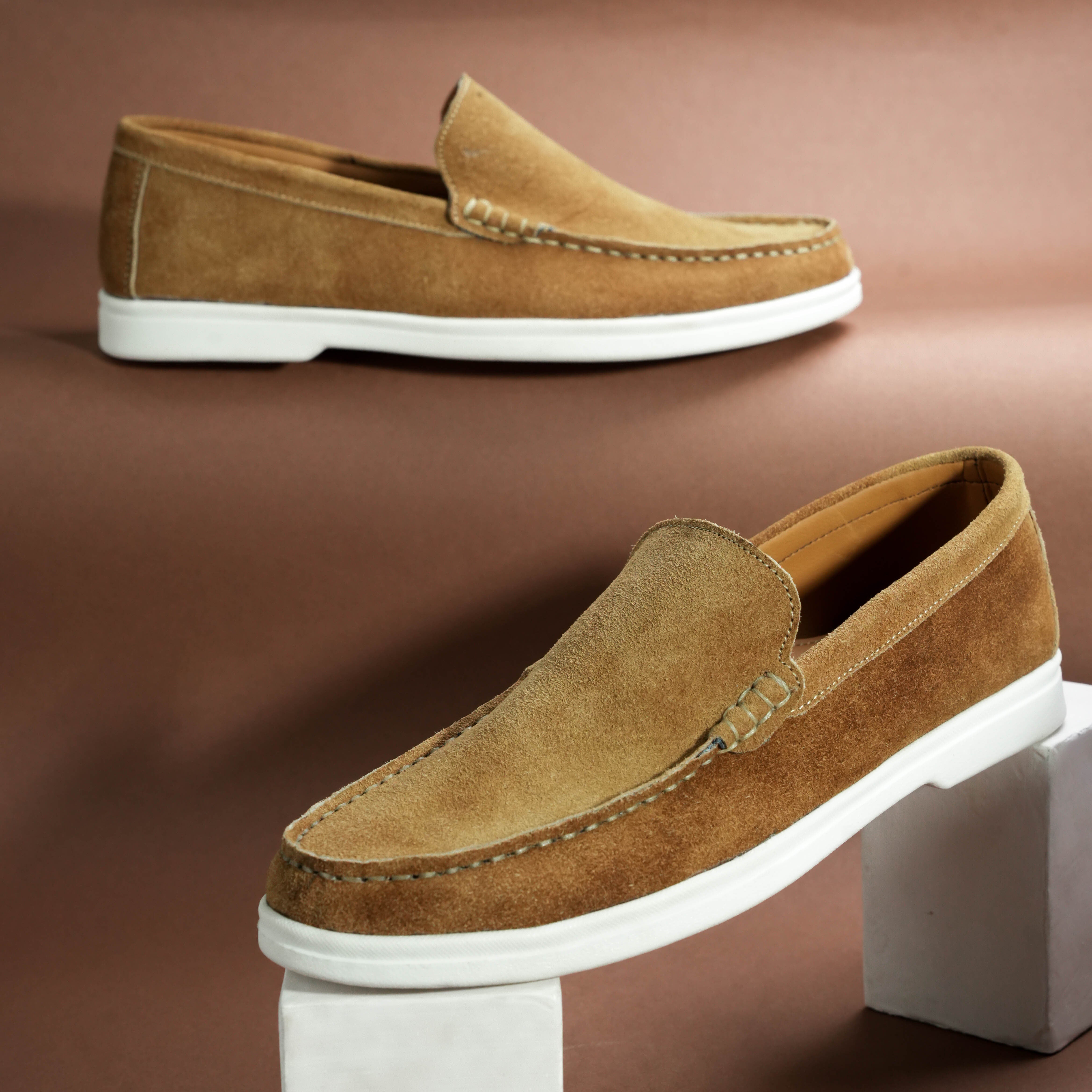 Suede Loafer Earth- 100% Pure Suede Leather