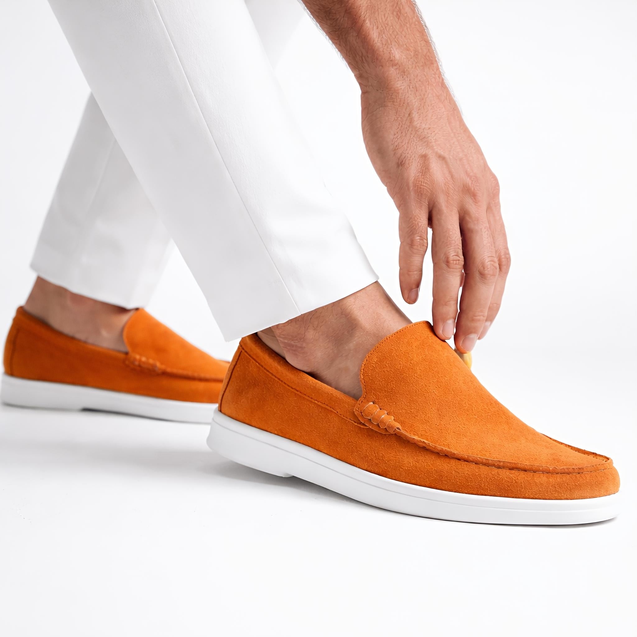 Suede Loafer Cosmic Flame- 100% Pure Suede Leather