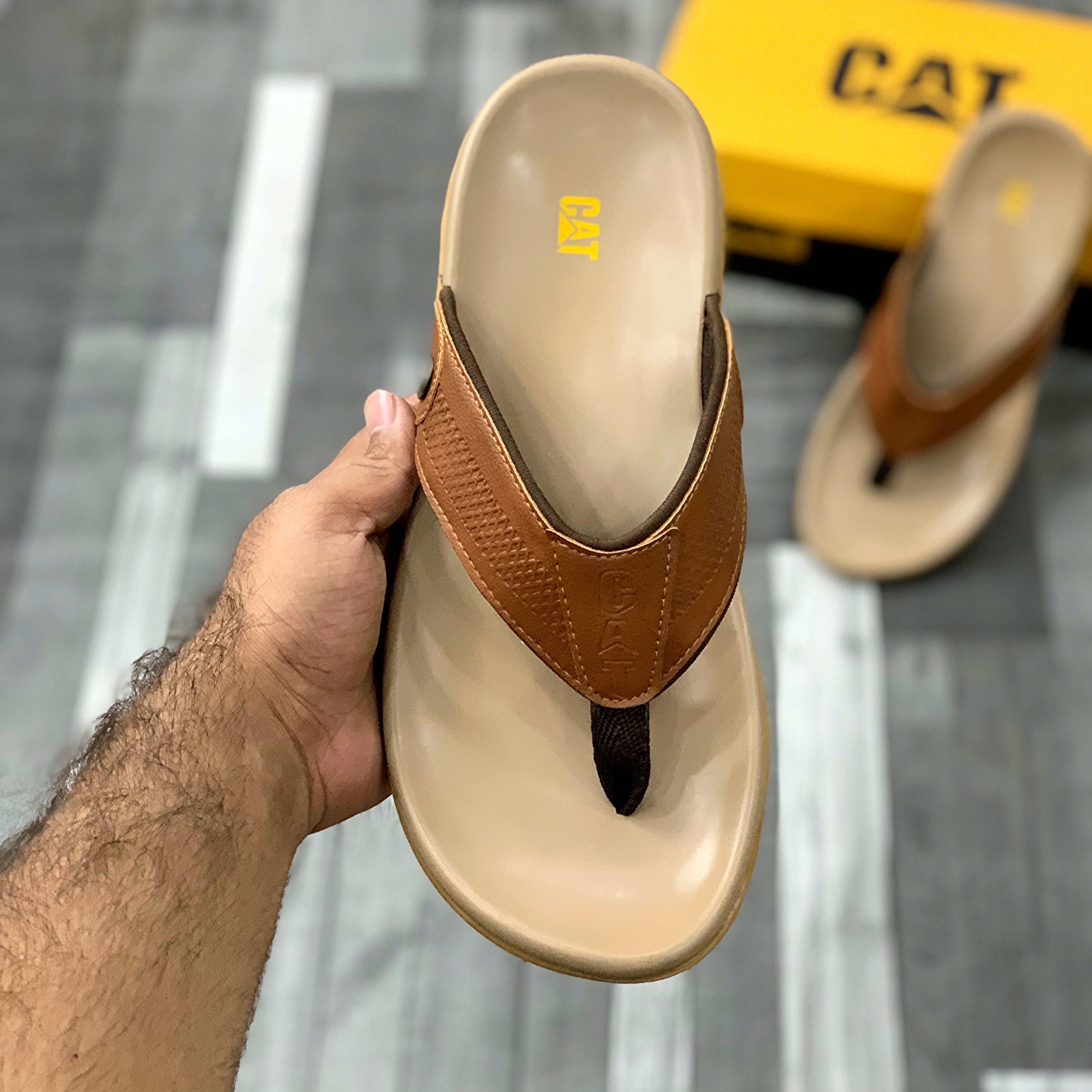 C.A.T Logo Soft Slides (Light Brown)