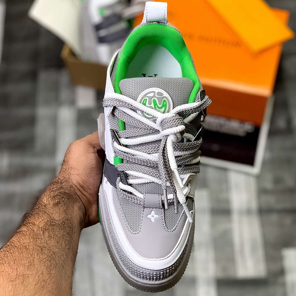 Lo-Vi Trainers (Grey Green) Top Premium Batch - ShoesRepublic