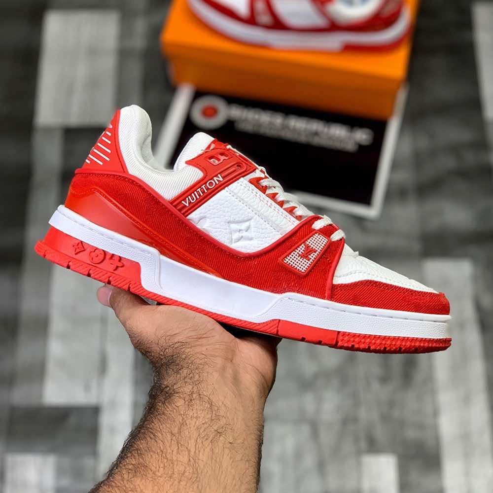 Lo-Vi Trainers Red | Bold Statement Sneaker - ShoesRepublic