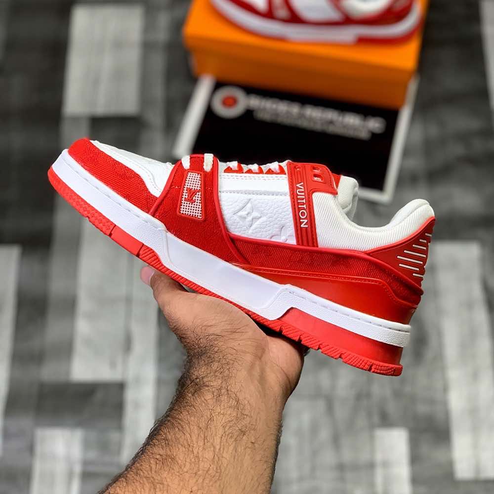 Lo-Vi Trainers Red | Bold Statement Sneaker - ShoesRepublic