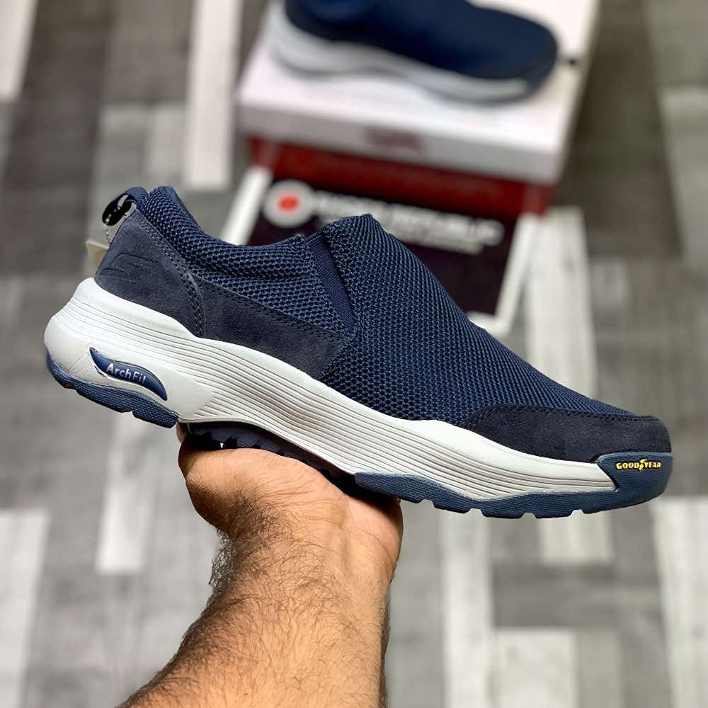 Skecherrs Archfitt Good-Year Slip-In "Navy" - ShoesRepublic