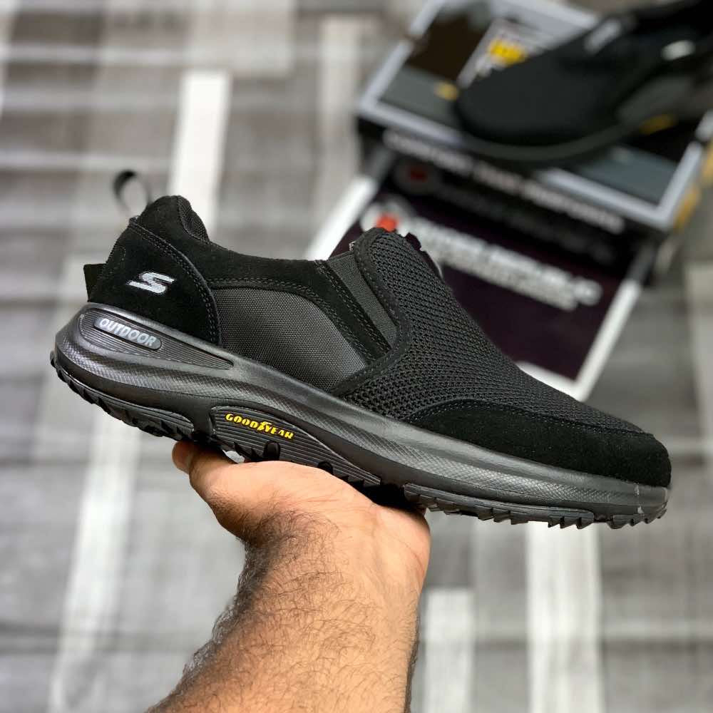 Skecherrs GoWalk Outdoor Slip-In "All Black" - ShoesRepublic