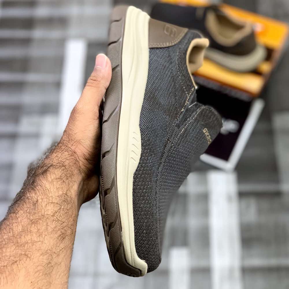 Skecherrs Relaxed Fitt with Air-Cooled "Brown" - ShoesRepublic