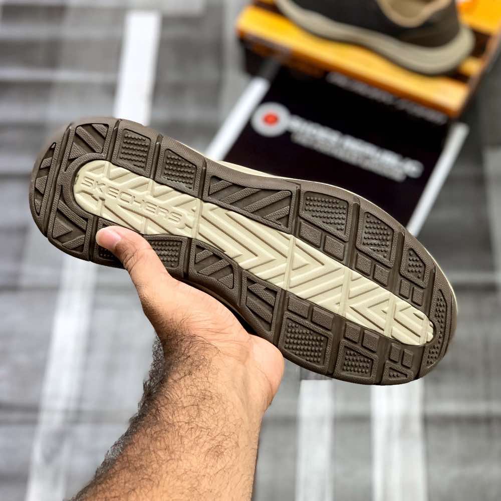 Skecherrs Relaxed Fitt with Air-Cooled "Brown" - ShoesRepublic