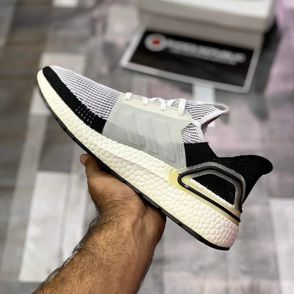 UB-19 Trainers Black White - Two-Tone Running Shoes - ShoesRepublic