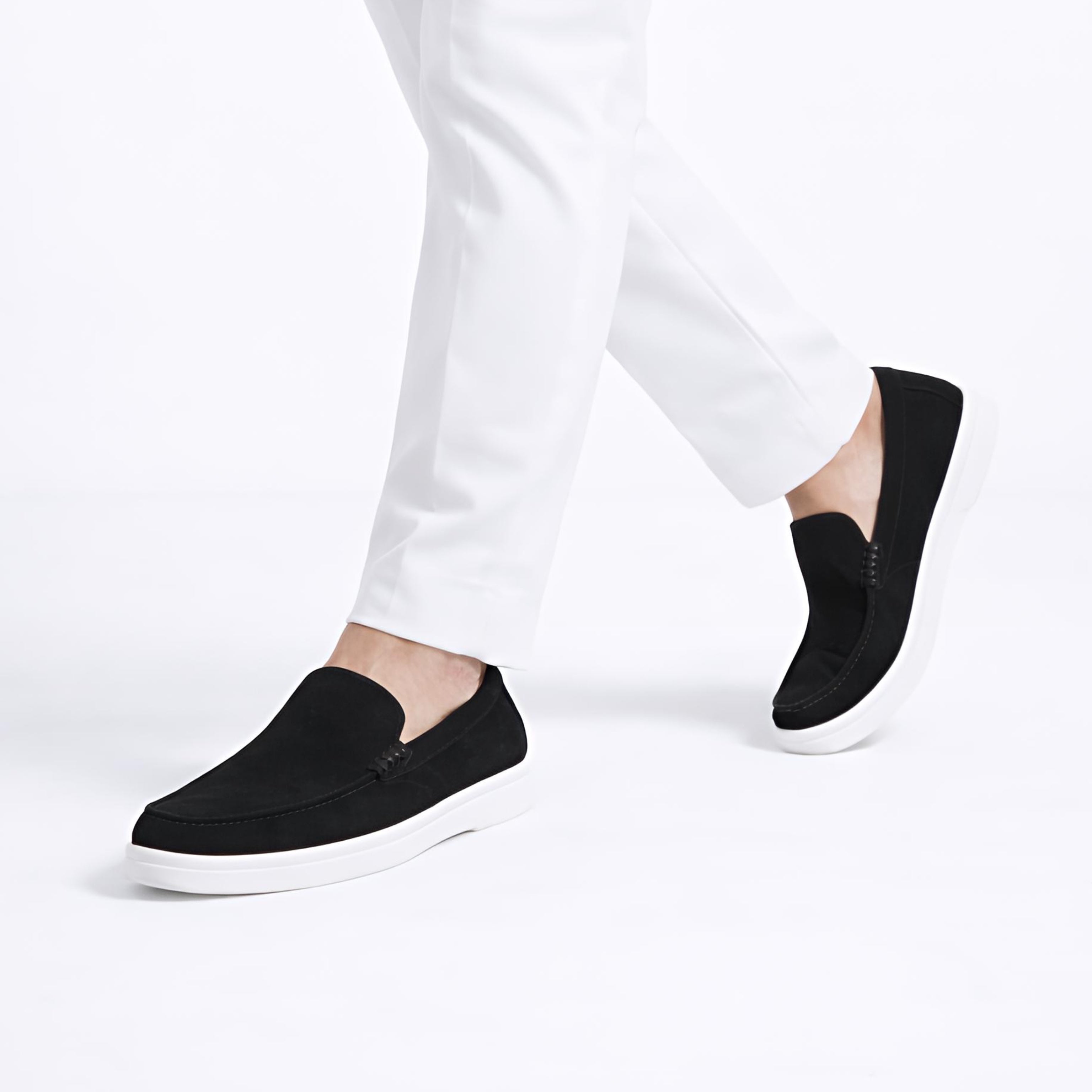 Suede Loafer Black- 100% Pure Suede Leather
