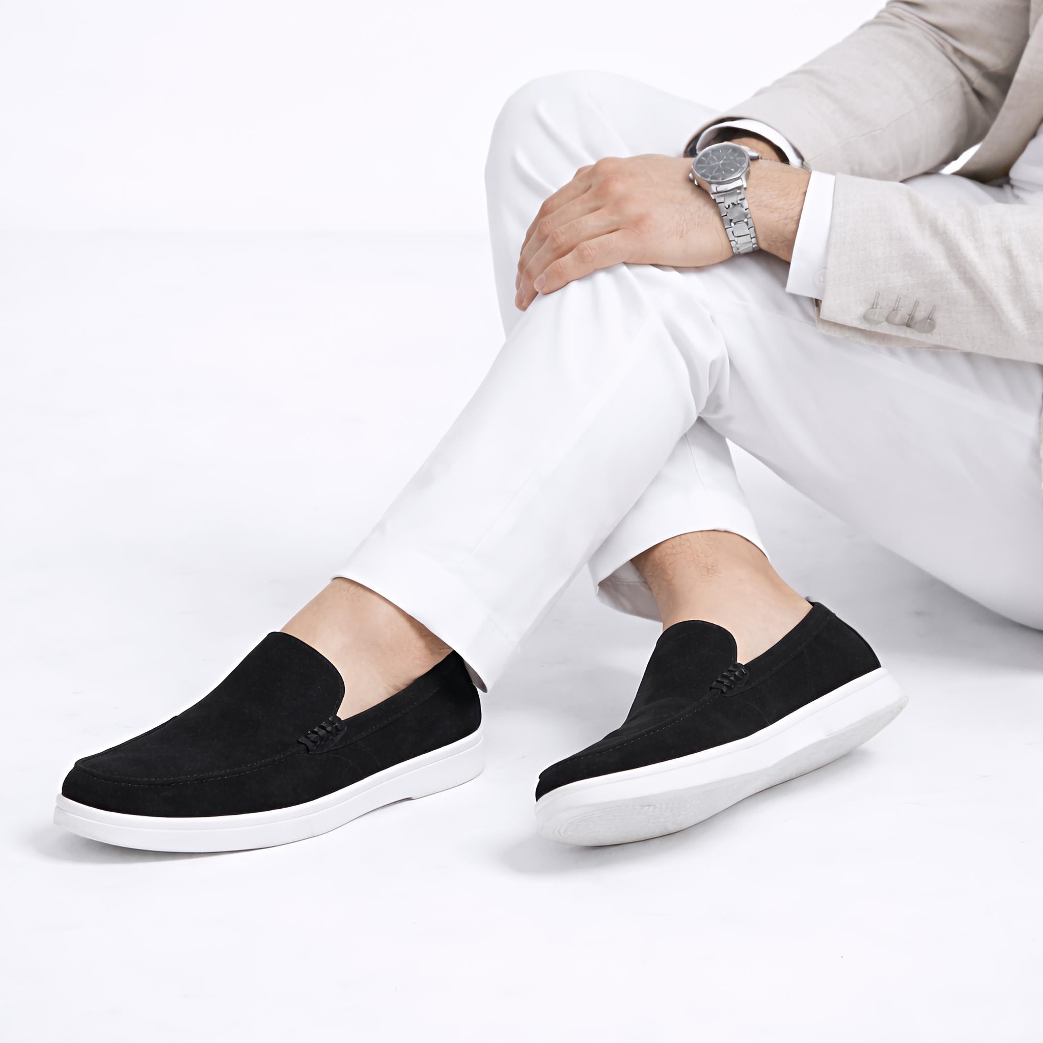 Suede Loafer Black- 100% Pure Suede Leather
