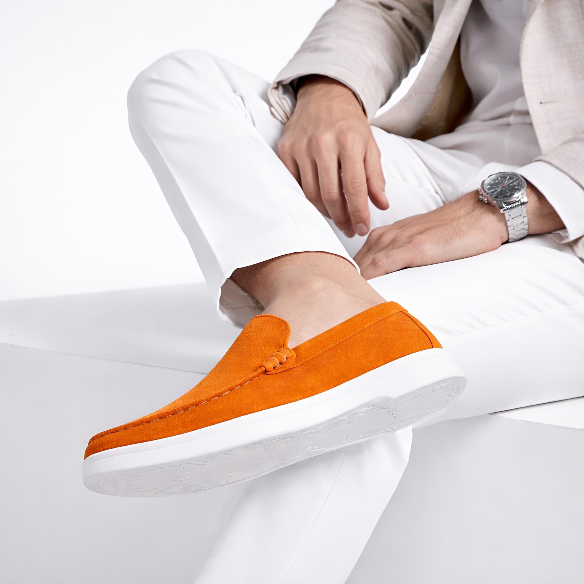 Suede Loafer Cosmic Flame- 100% Pure Suede Leather