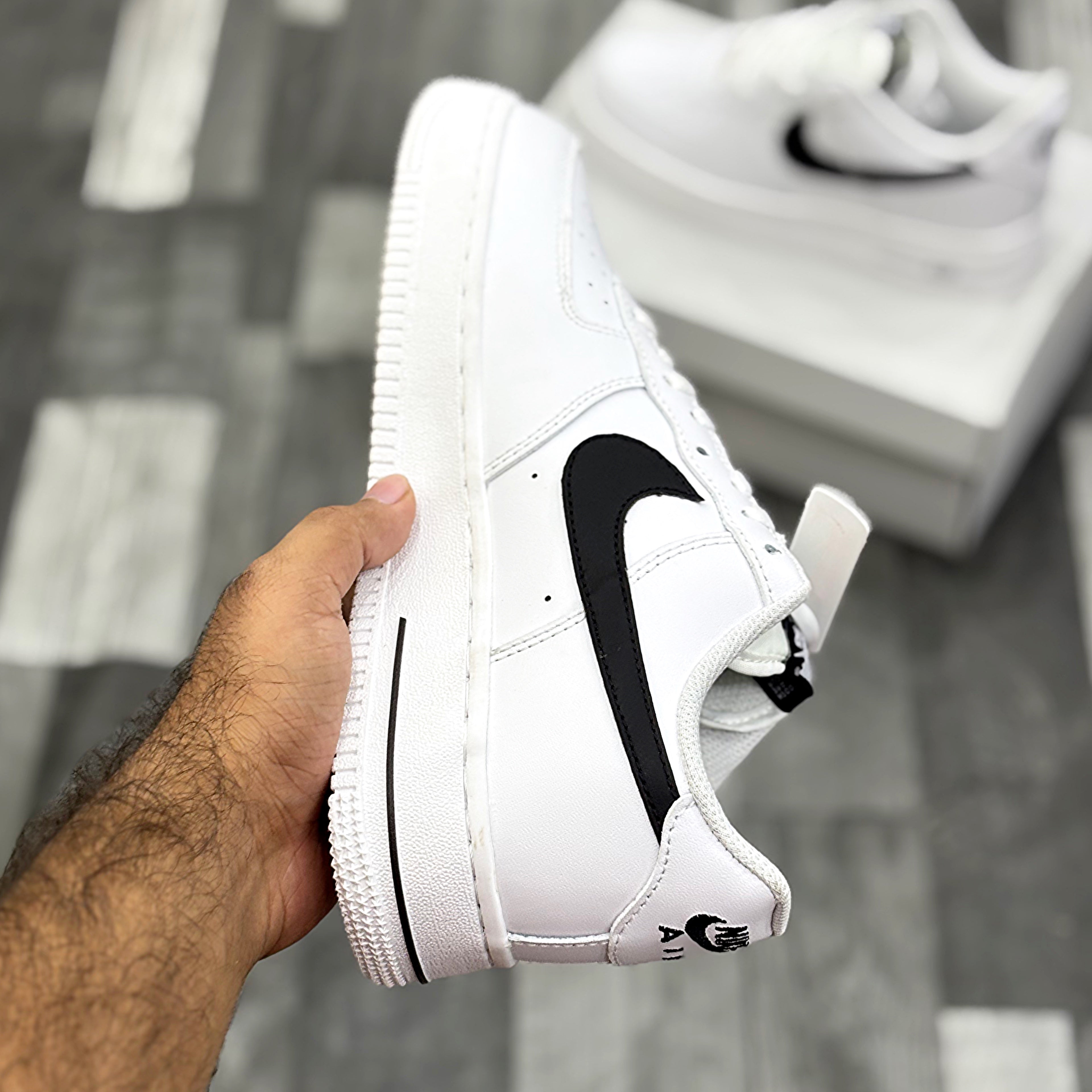 AF-1 White Black Swoosh Premium Batch