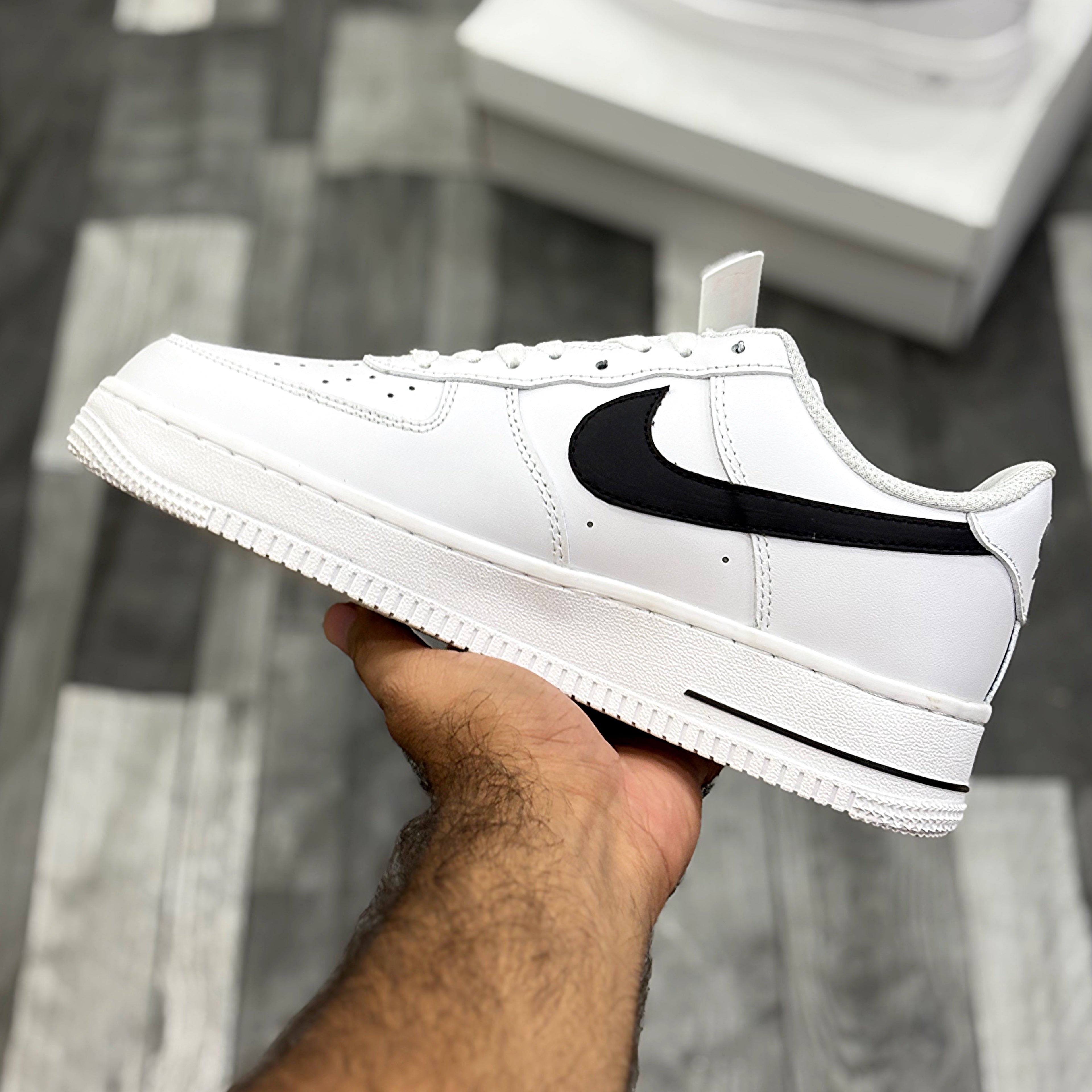 AF-1 White Black Swoosh Premium Batch