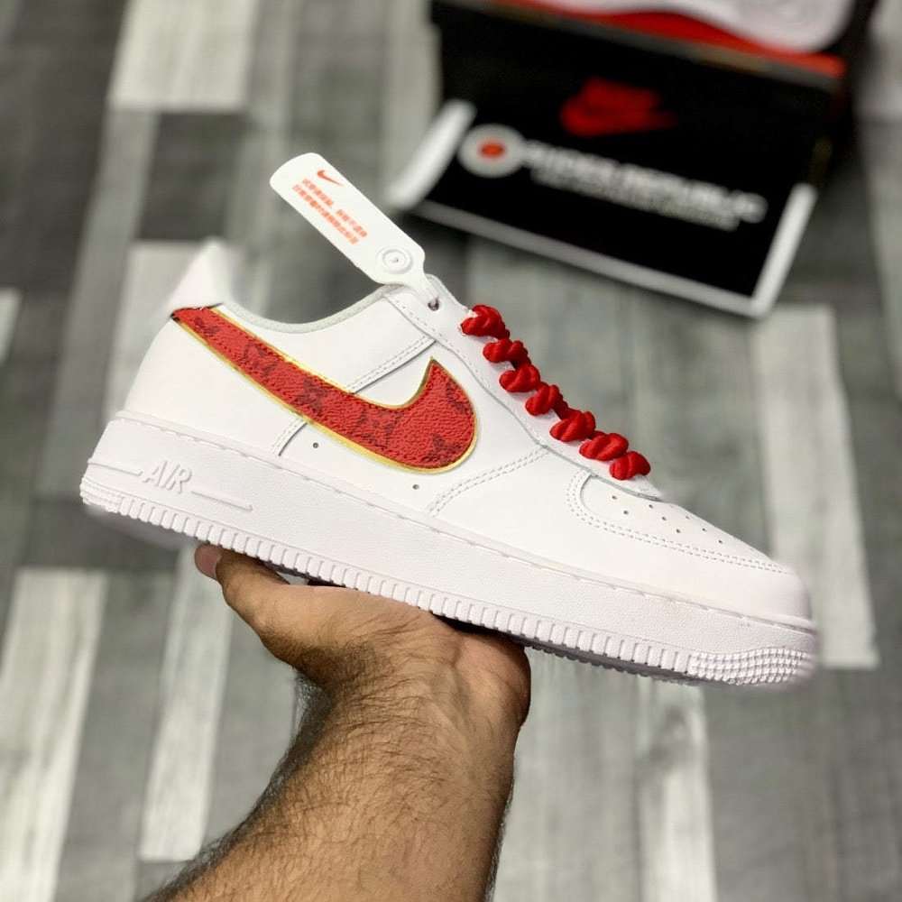 AF-1 Custom Lo-Vi Rope (Red) | Custom Style with Rope Laces - ShoesRepublic 