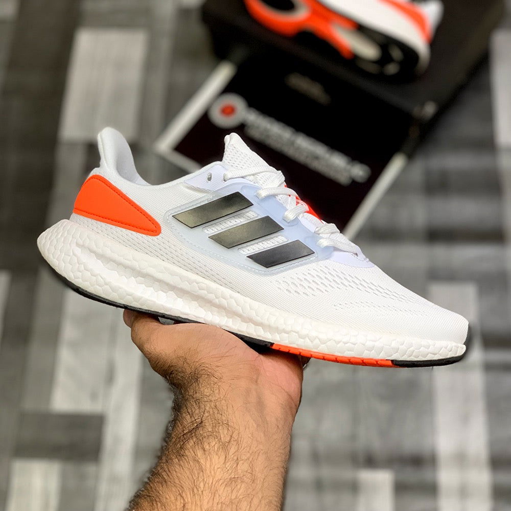 Adi PureBoosst 22 (White Orange) - ShoesRepublic 