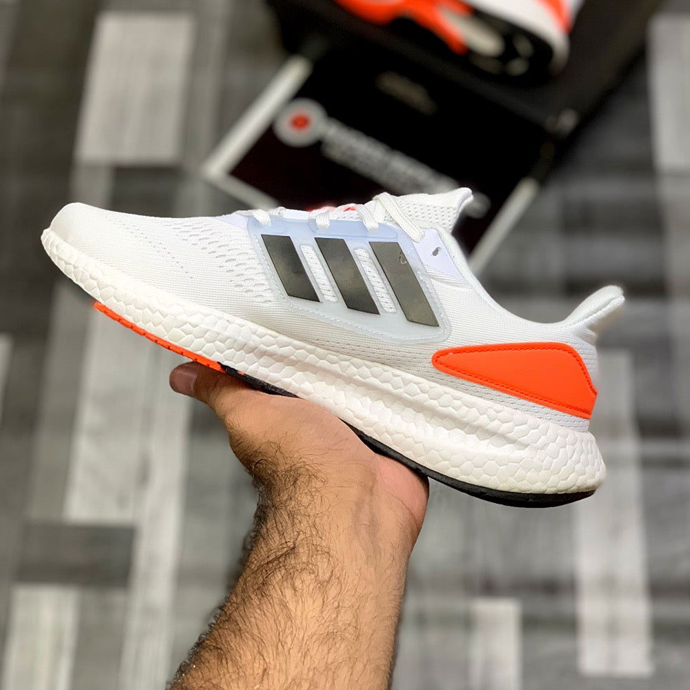 Adi PureBoosst 22 (White Orange) - ShoesRepublic 