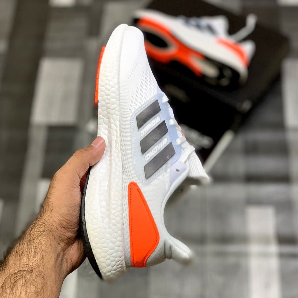 Adi PureBoosst 22 (White Orange) - ShoesRepublic 